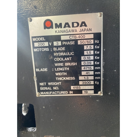 Máy cưa AMADA CTB-400